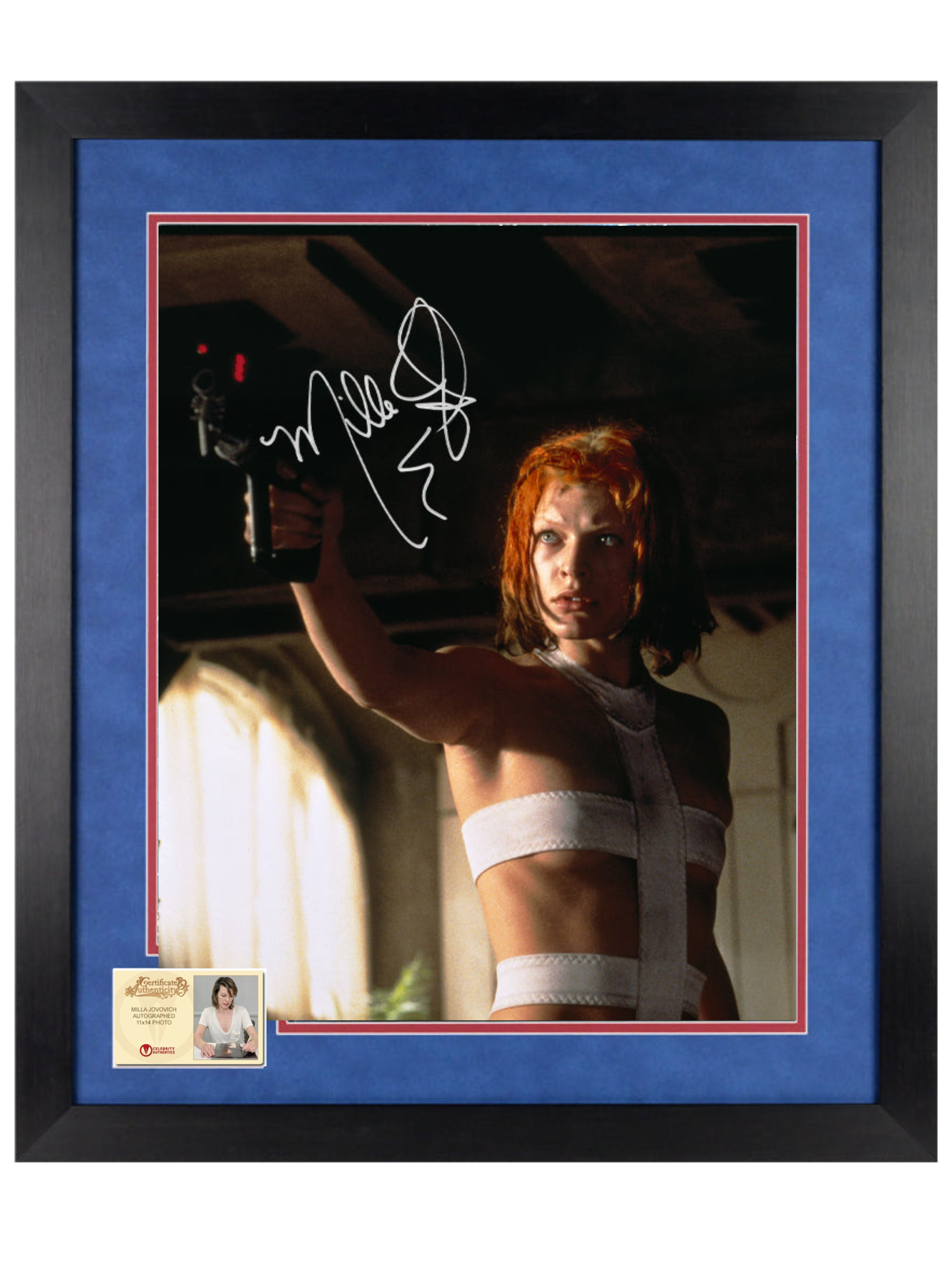 CELEBRITY AUTHENTICS - Milla Jovovich Autographed 1997 The Fifth Element Leeloo 11x14 - FOTO