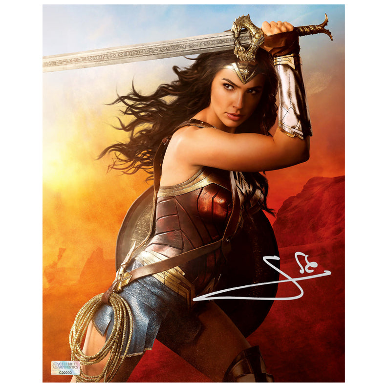 CELEBRITY AUTHENTICS - Gal Gadot Autographed 2017 Wonder Woman 8x10 Pulgadas - FOTO