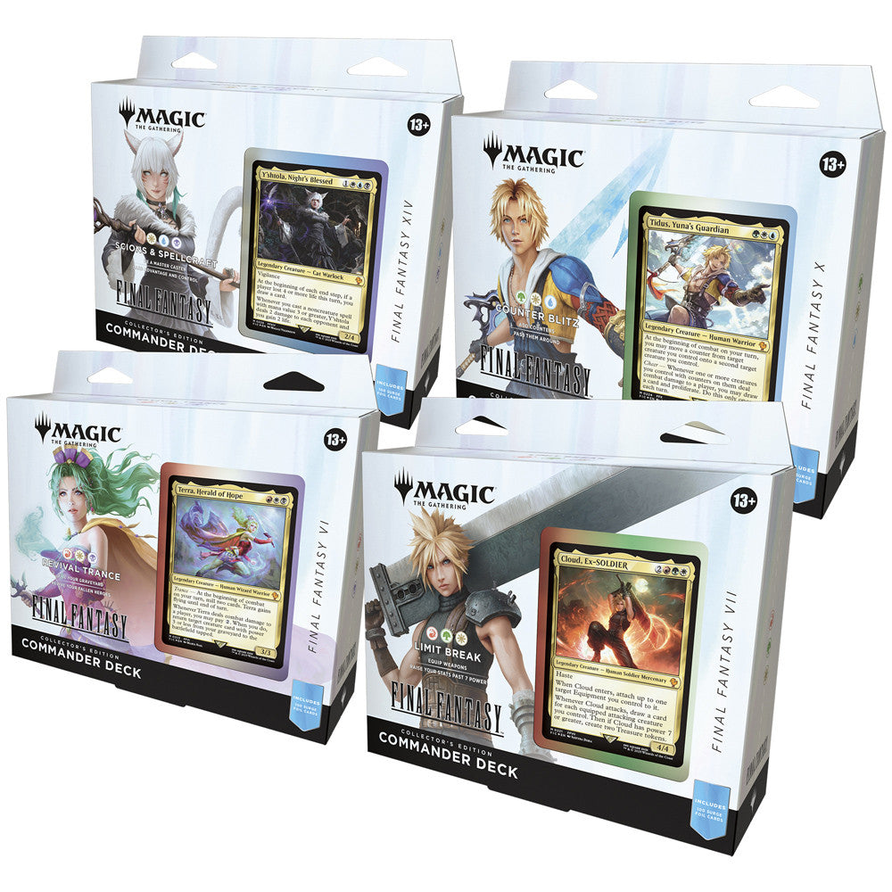 PREVENTA - MTG: Universes Beyond- Final Fantasy Commander Deck, Collector Edition Display (4 decks)