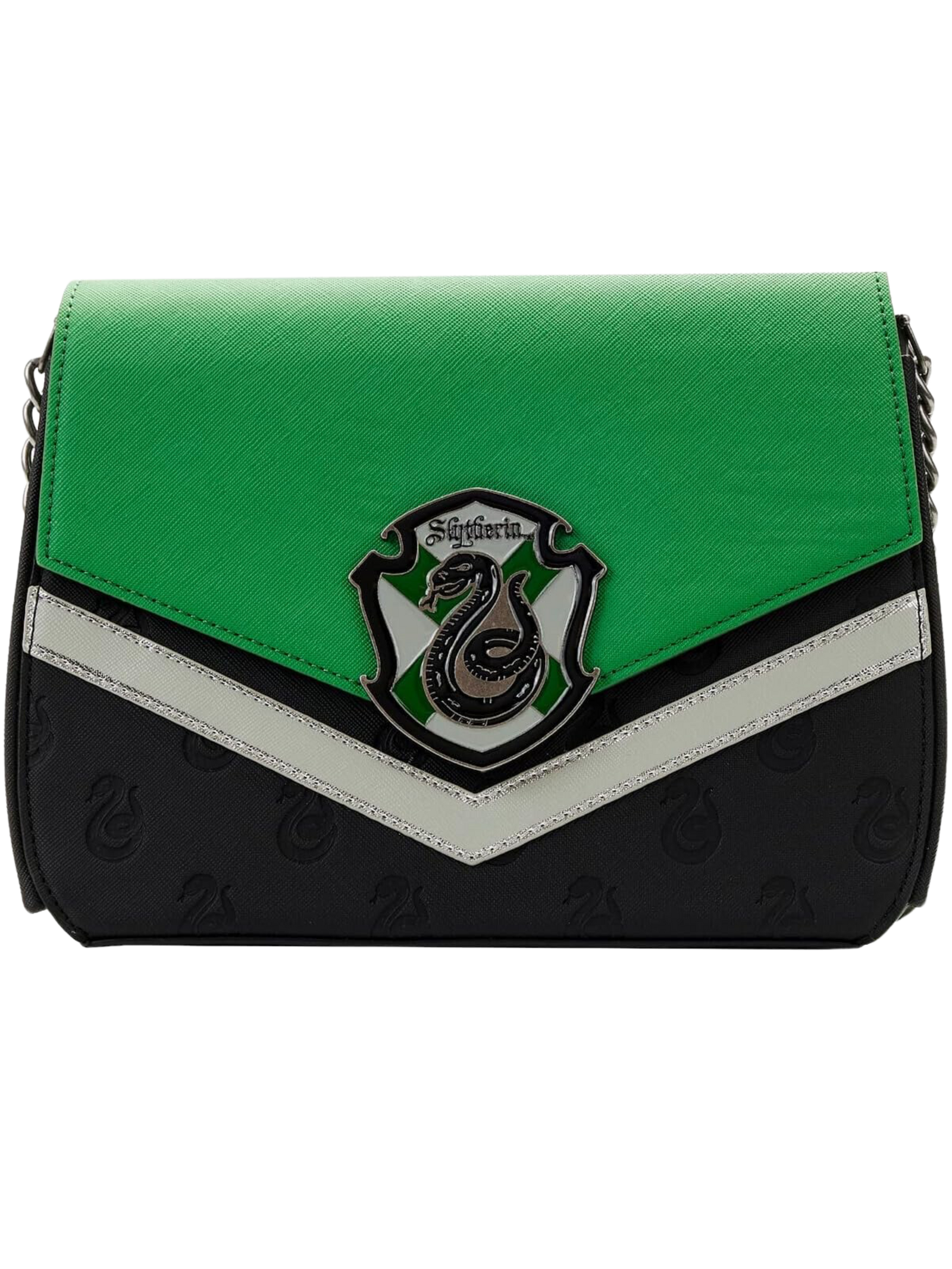 Loungefly Harry Potter Slytherin bolsa de mano con cadena