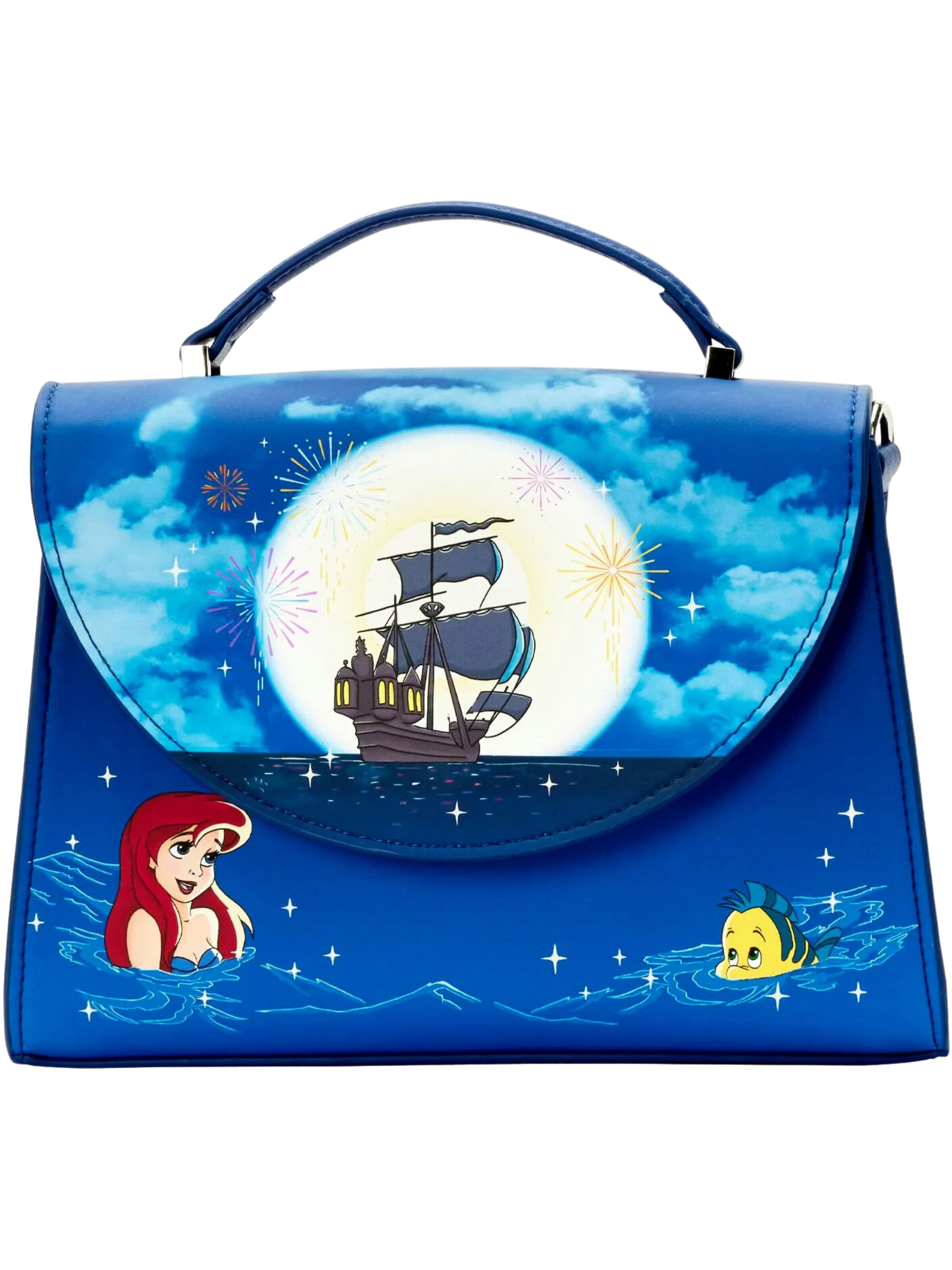 Loungefly Disney La Sirenita Ariel Fuego Artificiales Bolsa de Mano