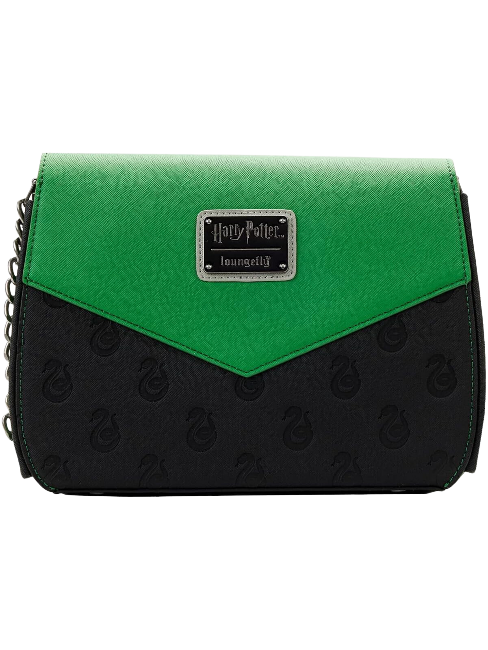 Loungefly Harry Potter Slytherin bolsa de mano con cadena