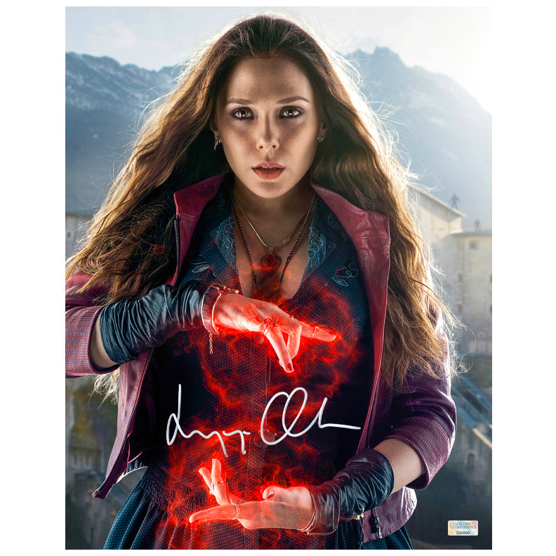 CELEBRITY AUTHENTICS - Elizabeth Olsen Autographed Marvel Scarlet Witch 11x14 - FOTO