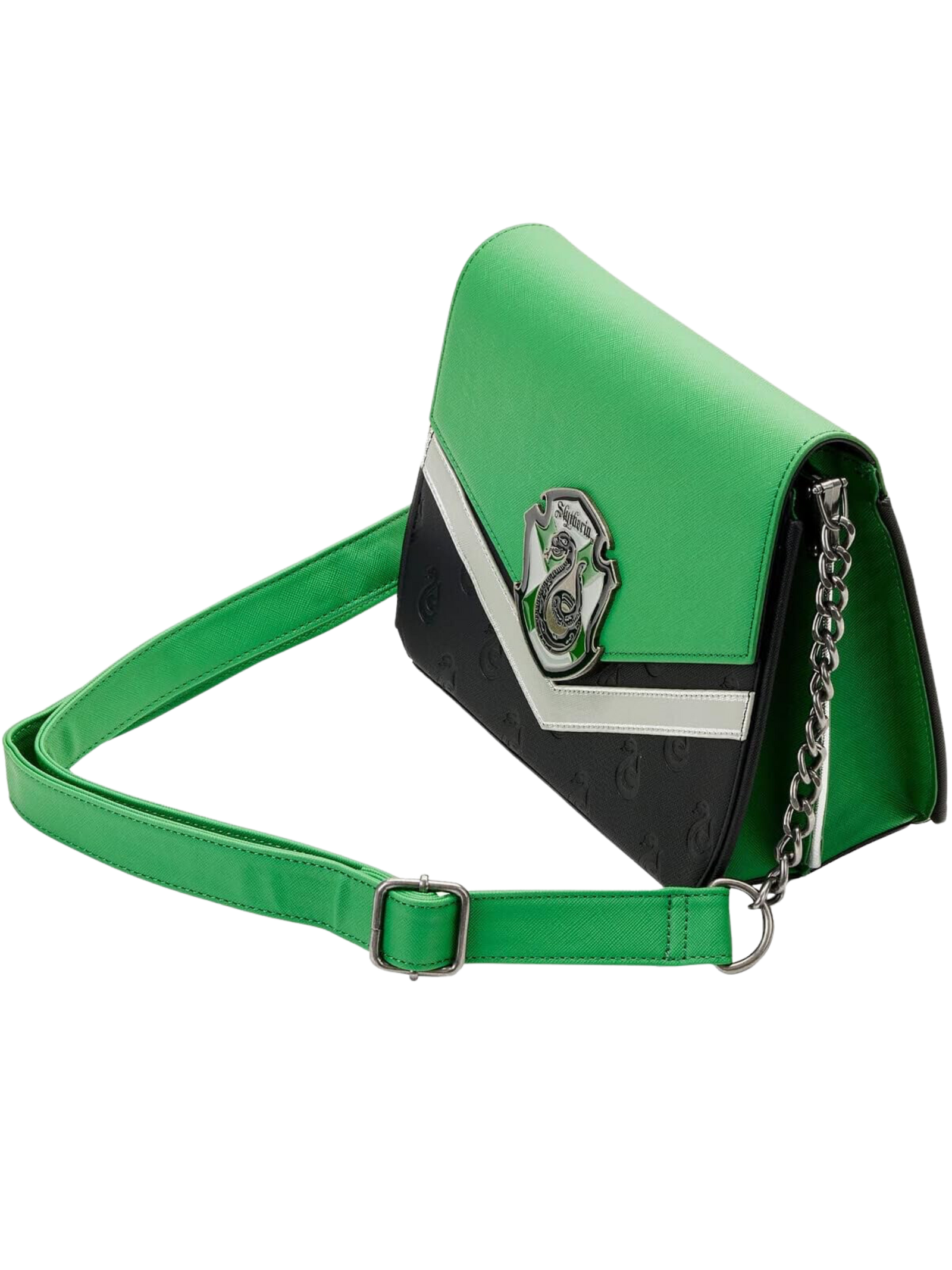 Loungefly Harry Potter Slytherin bolsa de mano con cadena