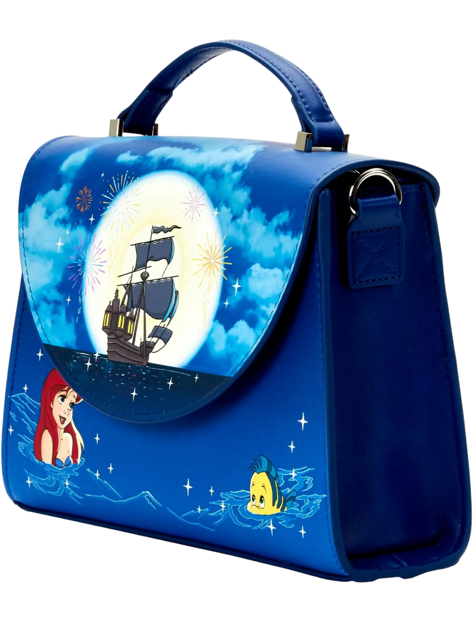 Loungefly Disney La Sirenita Ariel Fuego Artificiales Bolsa de Mano