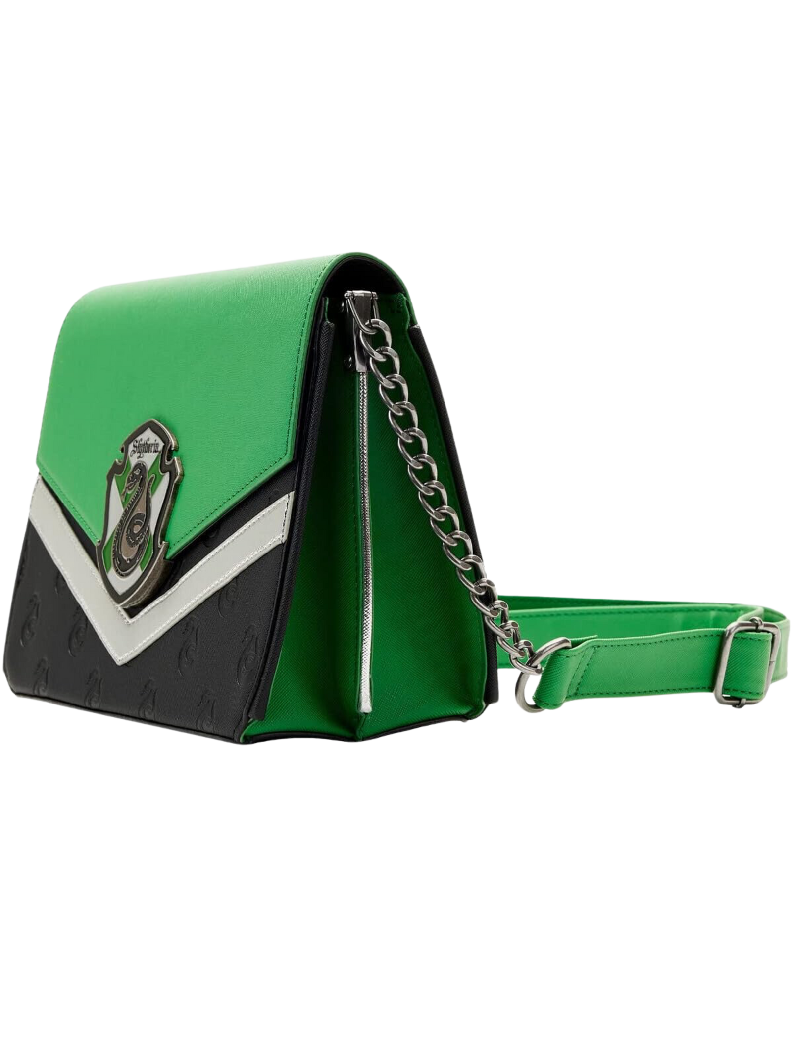 Loungefly Harry Potter Slytherin bolsa de mano con cadena