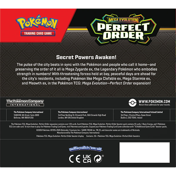 Pokemon TCG: Mega Evolution 03 Perfect Order- Booster Display - PREVENTA