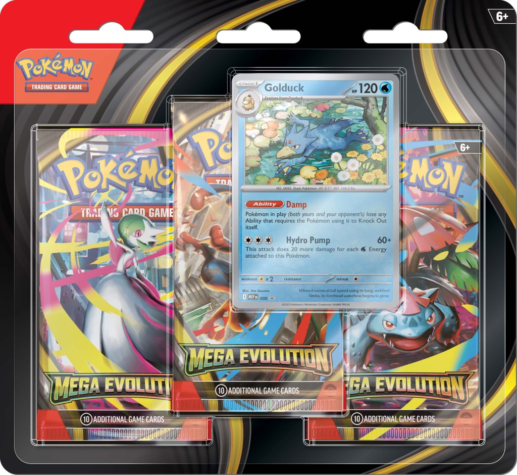 Pokemon TCG: Mega Evolution 01 -3 Booster Blister